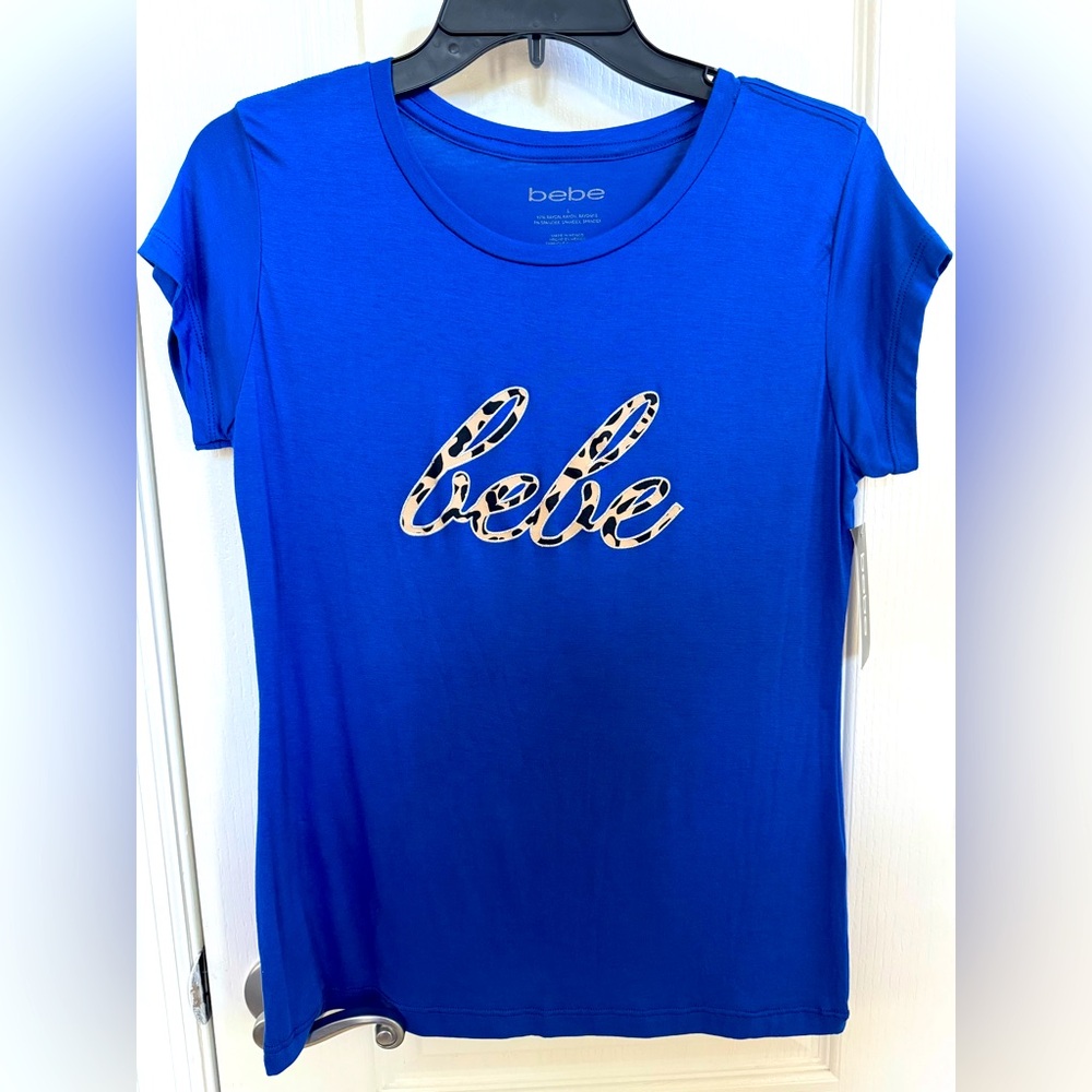 Bebe Surf The Web Logo Tee Size Large